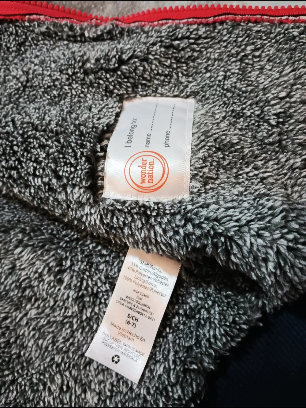 Wonder Nation Boys' Faux Sherpa Lined Jacket